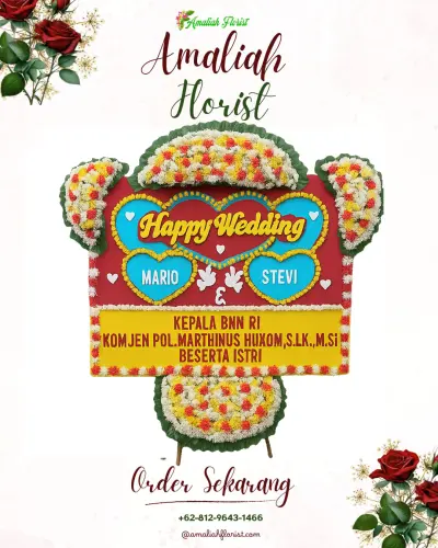 Karangan Papan Bunga Pernikahan di Cireunghas